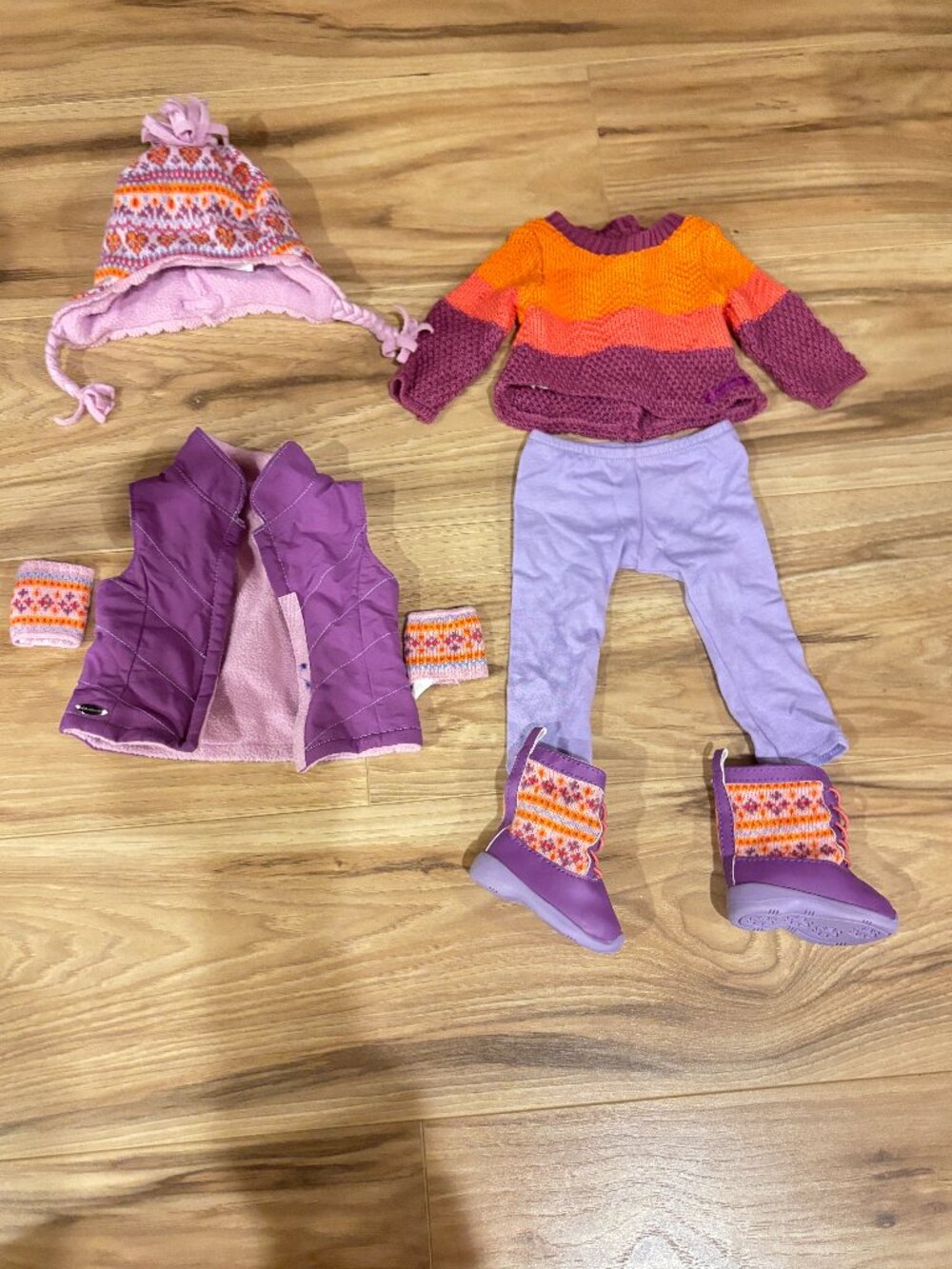 American Girl Warm Winter Outfit + accessories